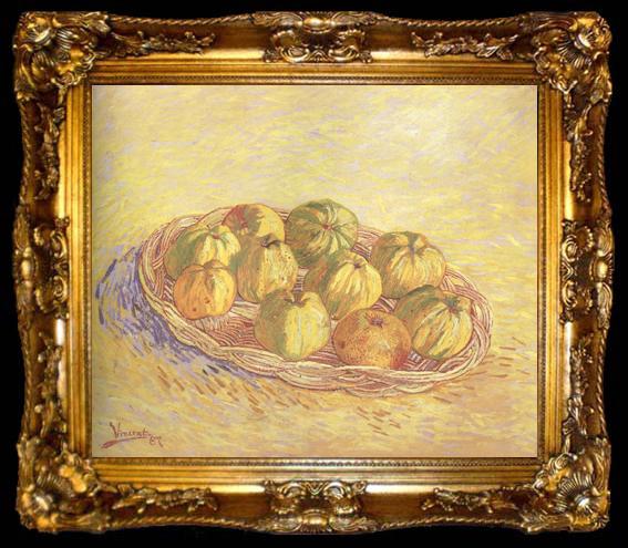 framed  Vincent Van Gogh Still life wtih Basket of Apples (nn04), ta009-2